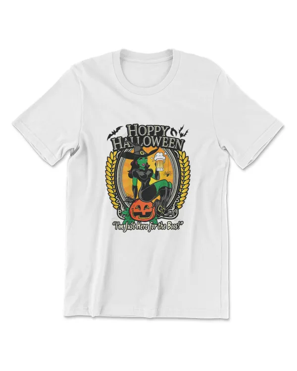 Hoppy Halloween Just Here for the Boos Restaurant BACK PRINT T-Shirt