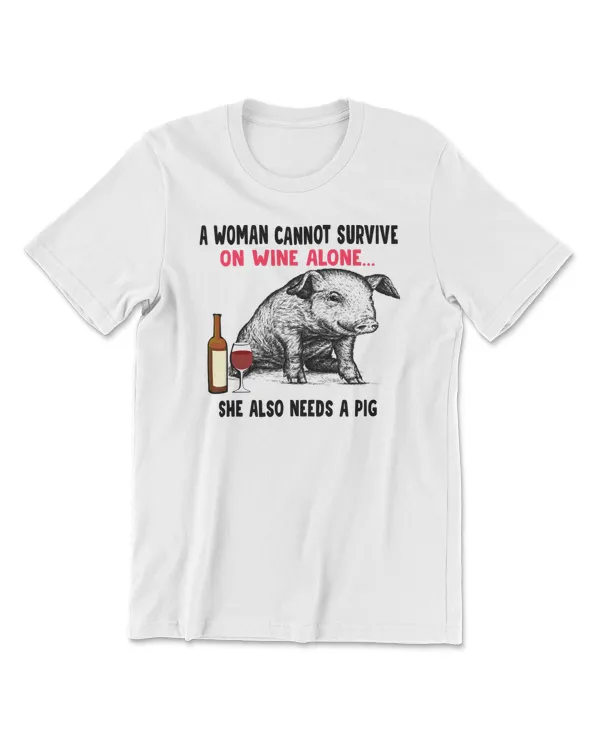 Pig A Woman Cannot Survive On Wine Alone She Also Needs a Pig 480 cattle