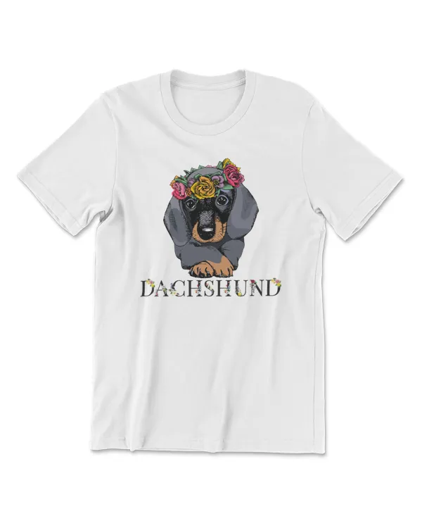 Dachshund Dog Dachshund with Flowers Sticker 108 Dog Lover