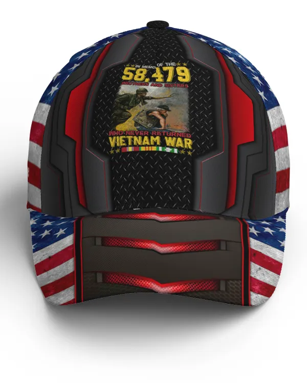 IN MEMORY OF THE 58.479 BROTHERS AND SISTERS WHO NEVER RETURNED VIETNAM WAR - Baseball Cap