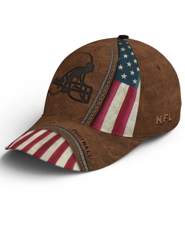 CAP11 Leather Pattern Football Classic Cap, Football Cap