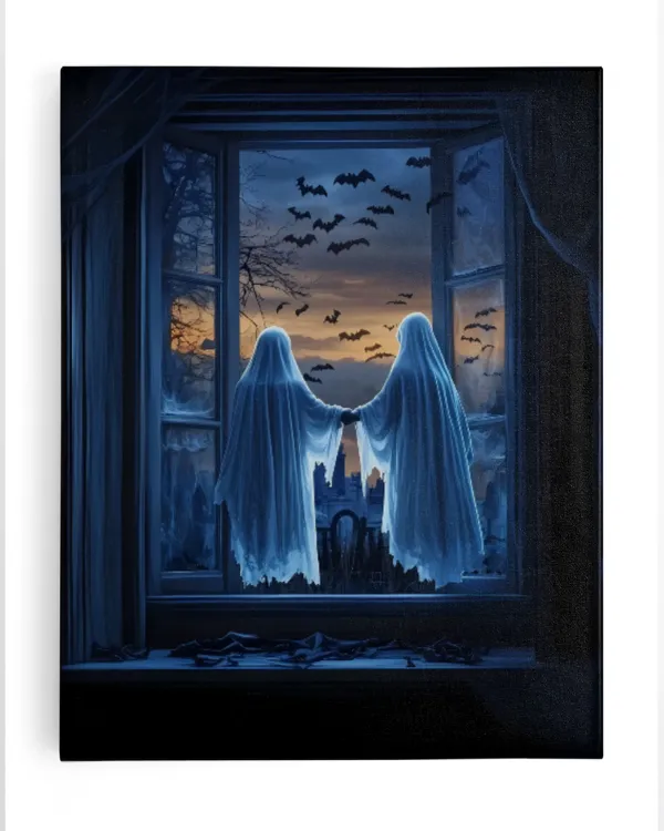 ghost halloween canvas