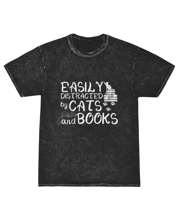 ETT994 Easily Distracted By Cats And Books