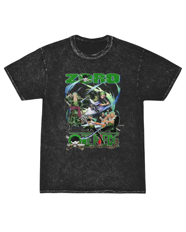 One Piece Roronoa Zoro Short Sleeve Shirt Mineral Washed Tee