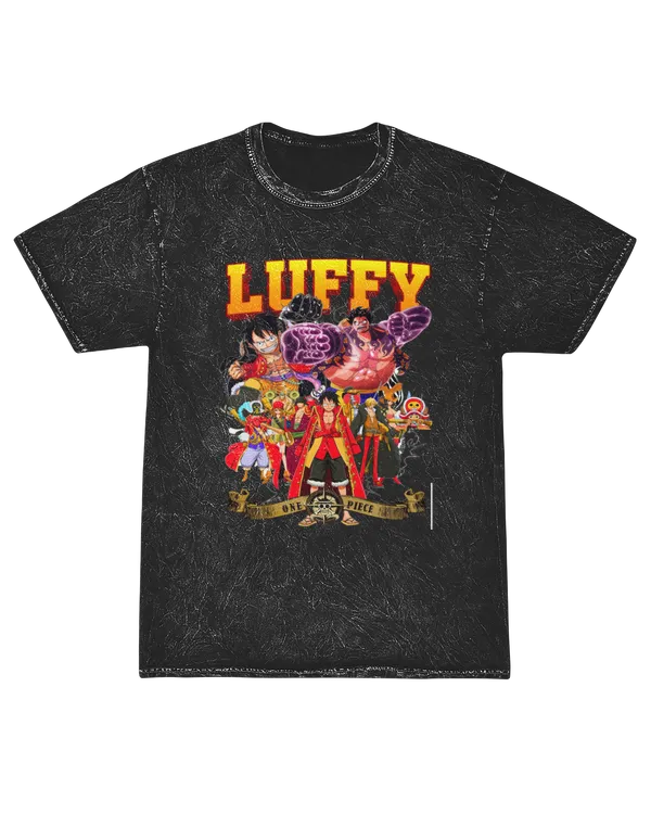 One Piece Captain Monkey D. Luffy And Crews Short Sleeve Shirt Mineral Washed Tee
