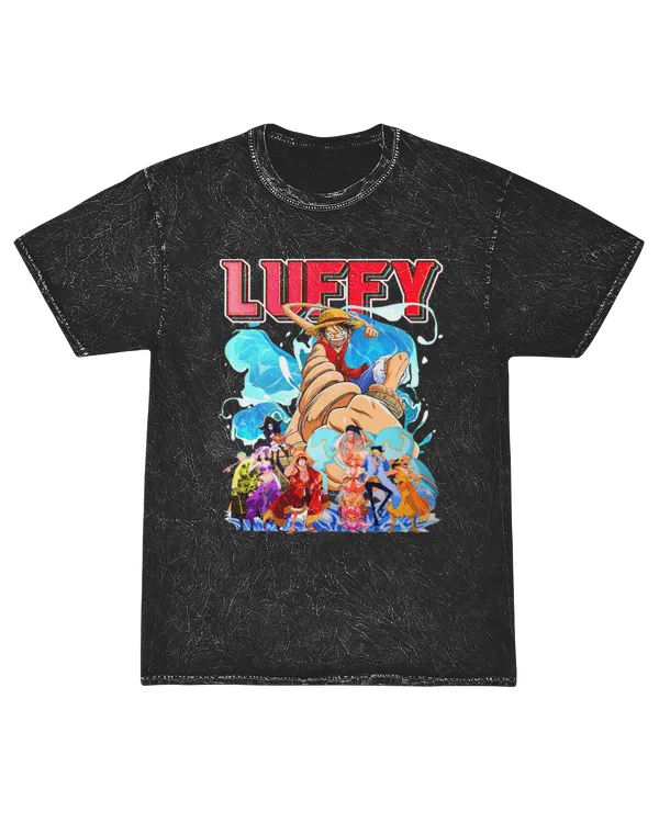 One Piece Captain Monkey D. Luffy And Crews Short Sleeve Shirt Mineral Washed Tee