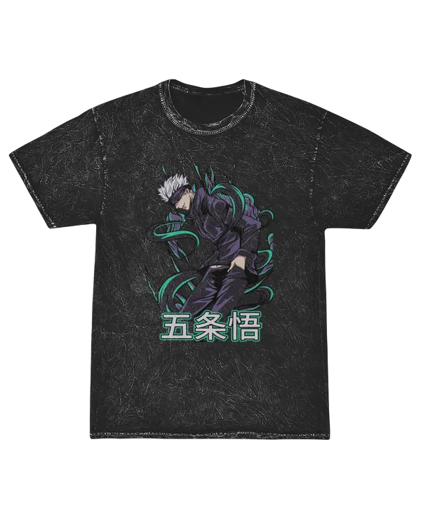 Satoru Gojo Purple Technique  Jujutsu Kaisen Anime Manga Graphic Mineral Washed T-shirt