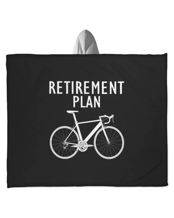 Retirement Plan For Cycle Lovers - Hooded Sherpa Fleece Blanket Hooded Sherpa Fleece Blanket