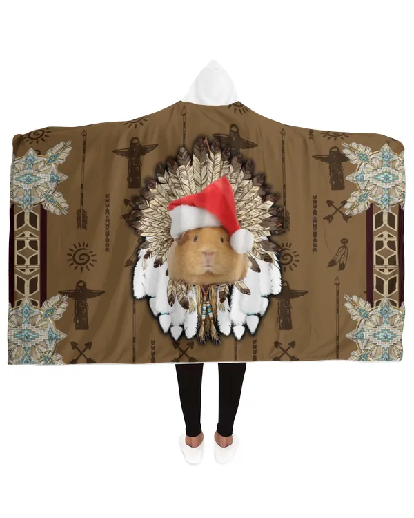 Guinea Pig Hooded Sherpa Fleece Blanket