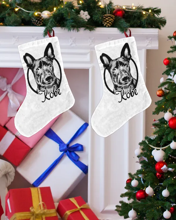 Custom Pet Stocking Using Pet's Photo And Name