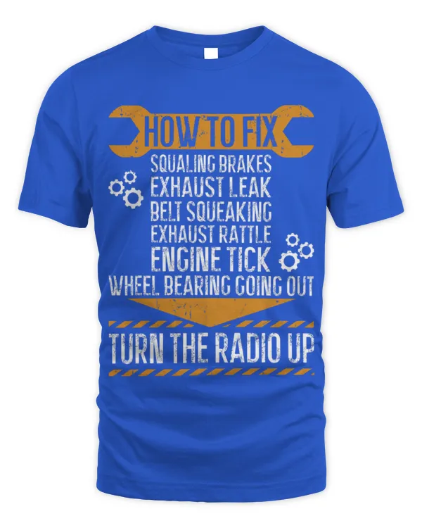 Cute Mechanic How to Fix A Car Funny Car Auto Mechanic Gift 2Quotes - Unisex Standard T-Shirt - Oversized Print Unisex Standard T-Shirt - Oversized Print