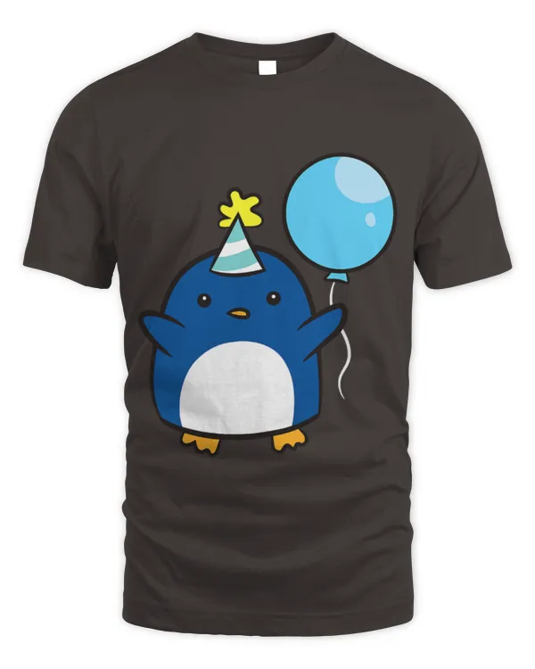 Penguin Pet Birthday Funny Penguin Birthday Party - Unisex Standard T-Shirt - Oversized Print Unisex Standard T-Shirt - Oversized Print