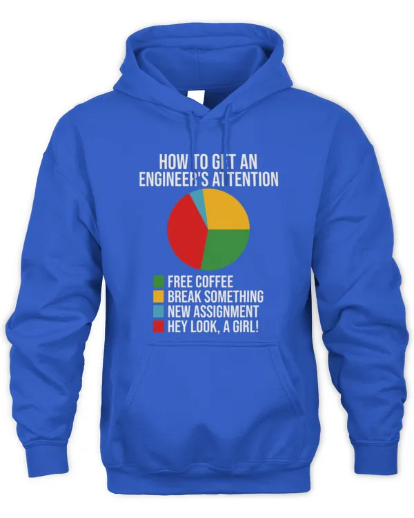 Cute Mechanic How To Get An Engineers Attention Funny Mechanical Engineer - Unisex Hoodie - Oversized Print Unisex Hoodie - Oversized Print