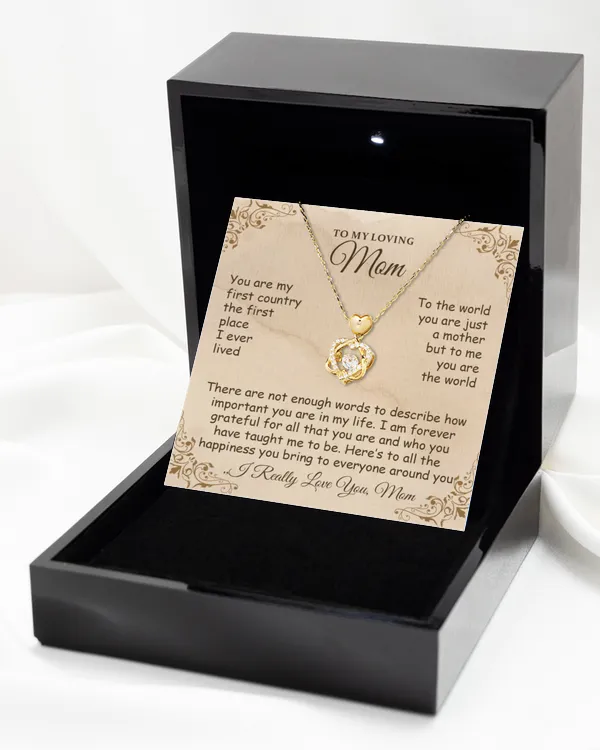 Heart Knot Gold Necklace