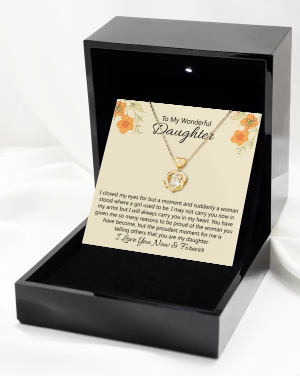 Heart Knot Gold Necklace