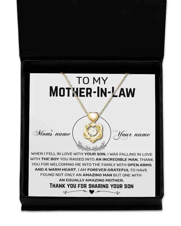 Heart Knot Gold Necklace