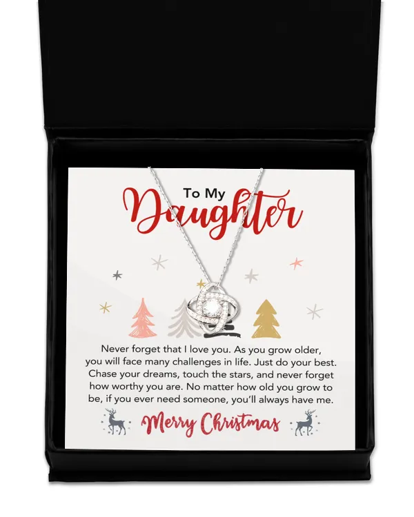 Love Knot Silver Necklace