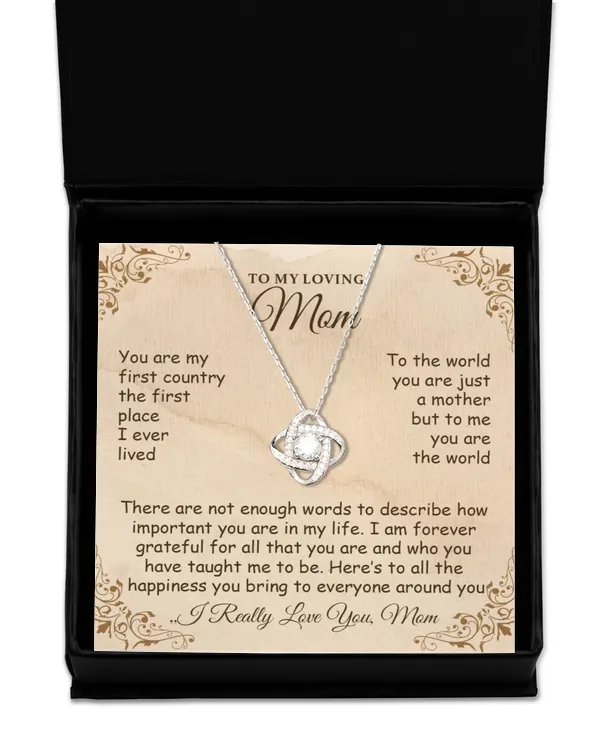 Love Knot Silver Necklace