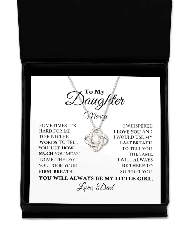 Love Knot Silver Necklace