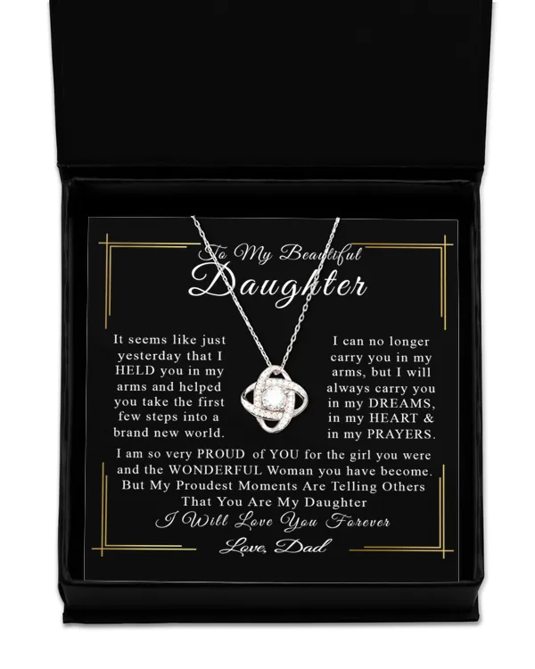Love Knot Silver Necklace