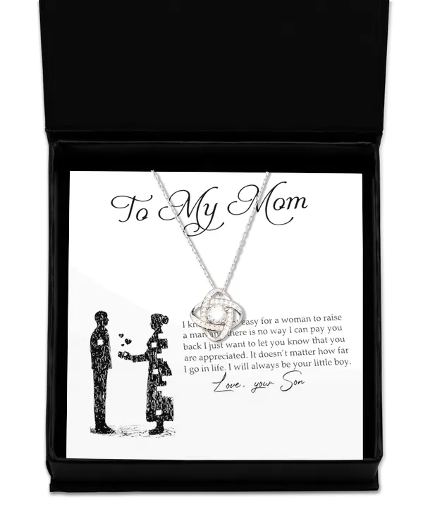 Love Knot Silver Necklace