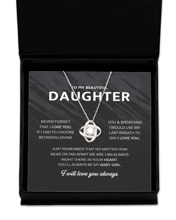 Love Knot Silver Necklace