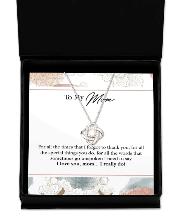 Love Knot Silver Necklace