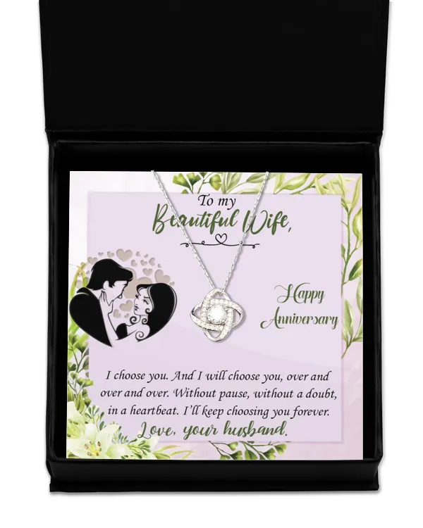 Love Knot Silver Necklace