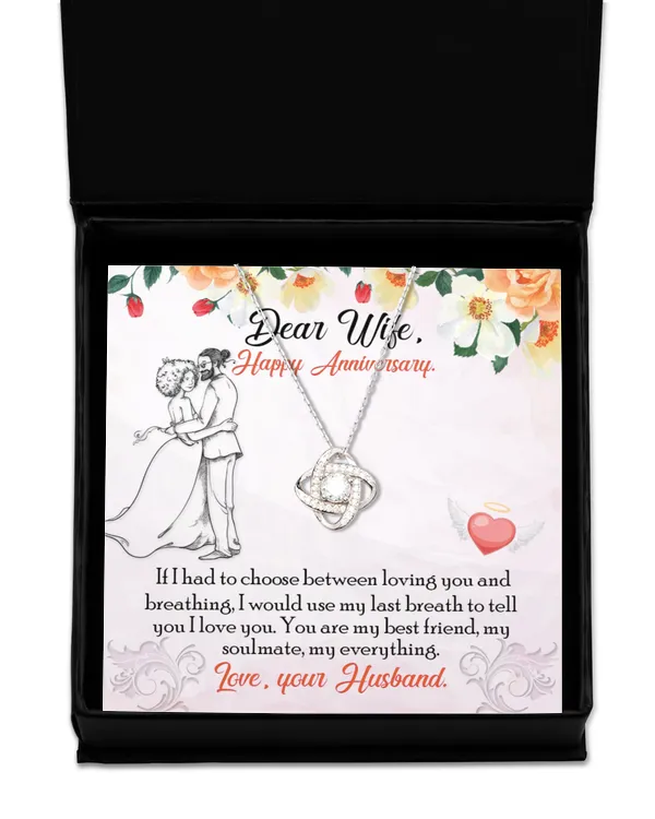 Love Knot Silver Necklace