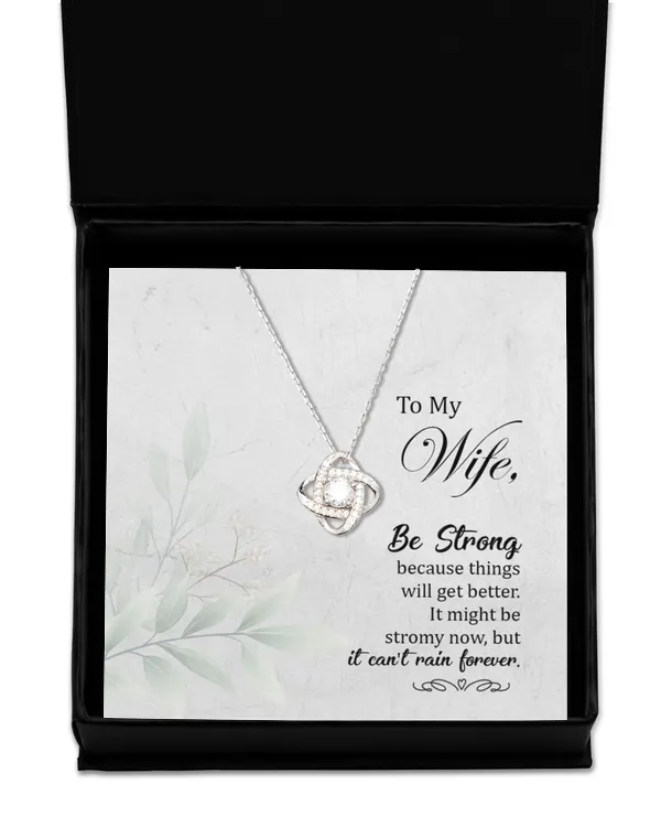 Love Knot Silver Necklace