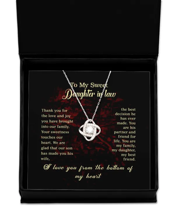 Love Knot Silver Necklace