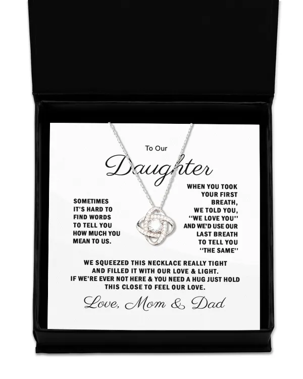 Love Knot Silver Necklace