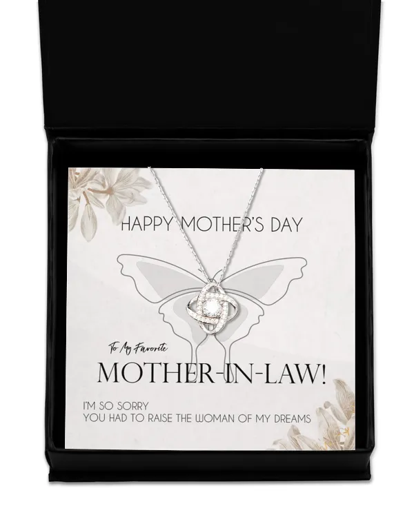 Love Knot Silver Necklace