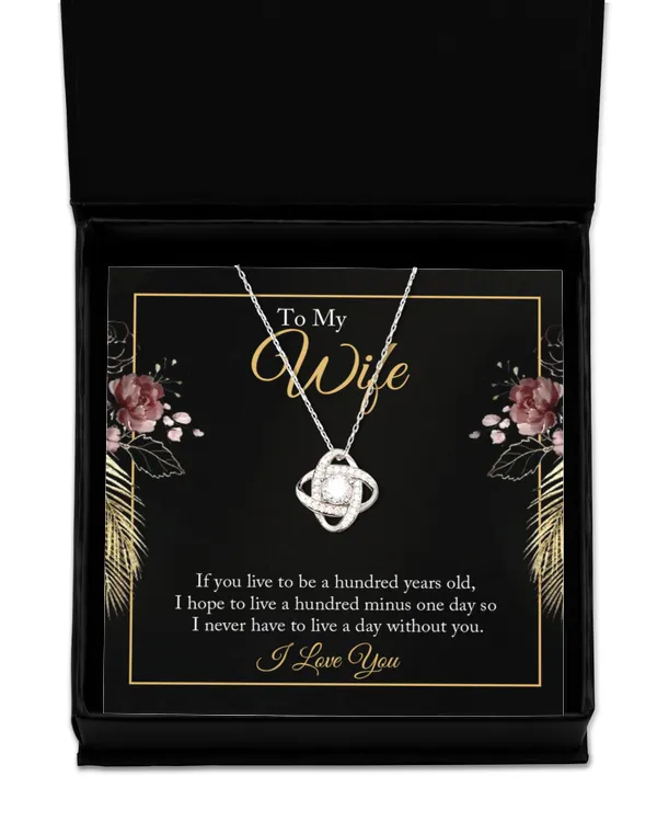 Love Knot Silver Necklace