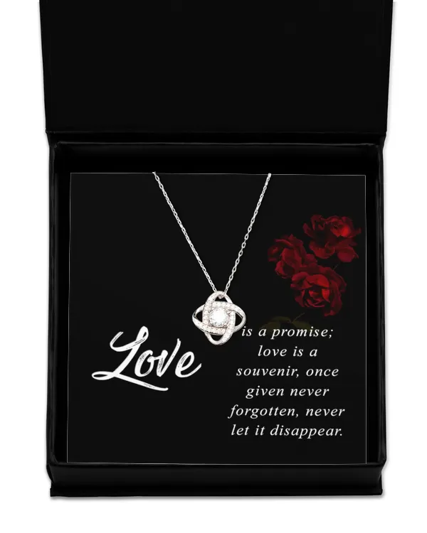 Love Knot Silver Necklace