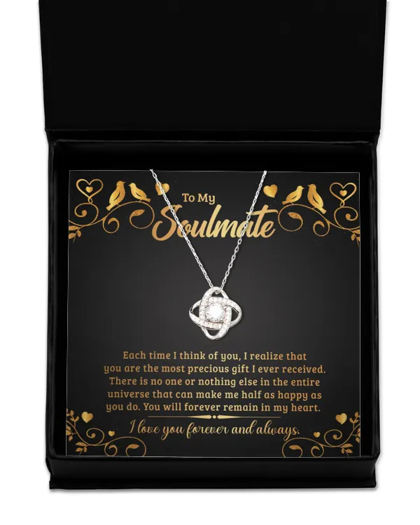 Love Knot Silver Necklace