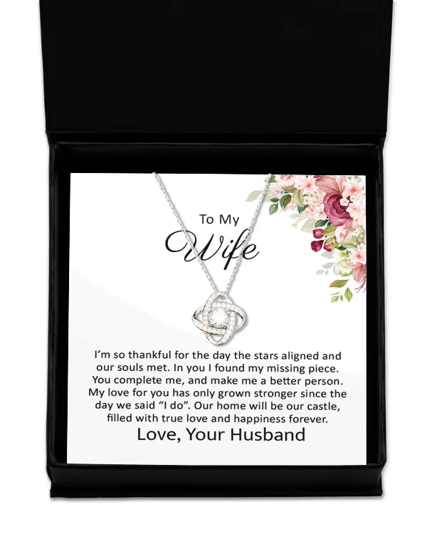 Love Knot Silver Necklace