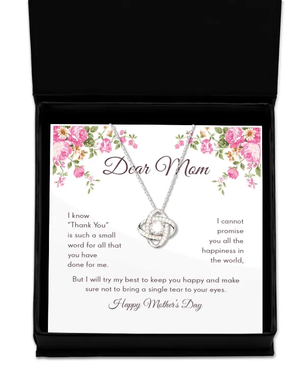 Love Knot Silver Necklace