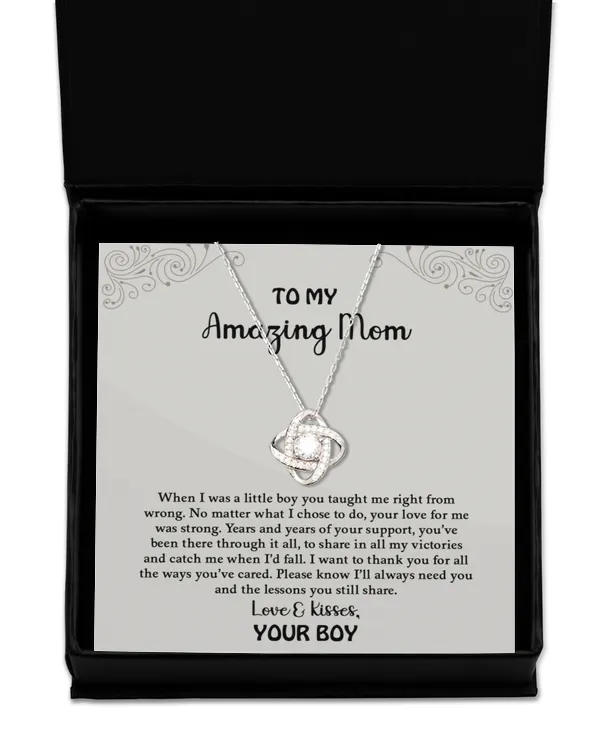 Love Knot Silver Necklace