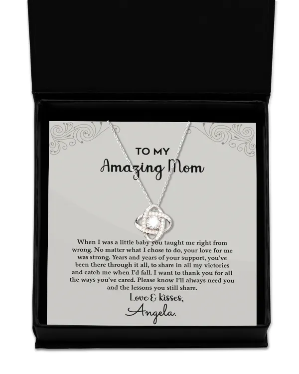 Love Knot Silver Necklace