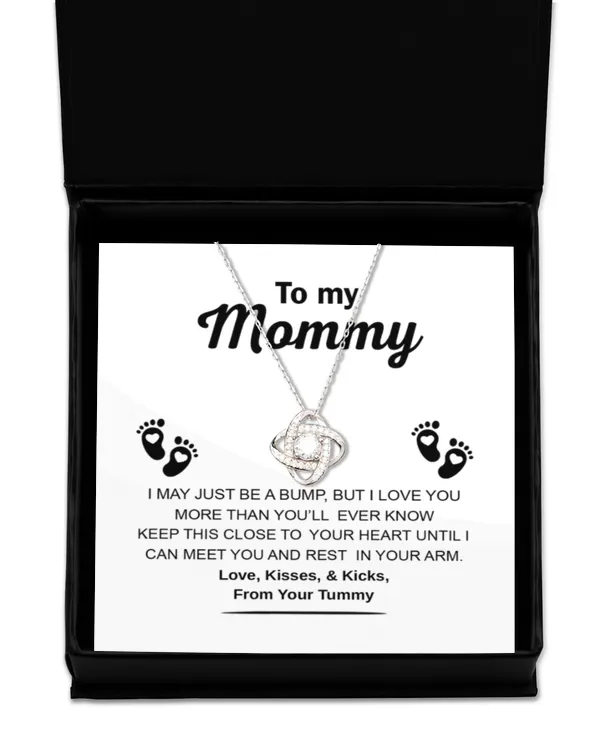 Mom I Love You Heart Pendant Necklace Mother's Gift
