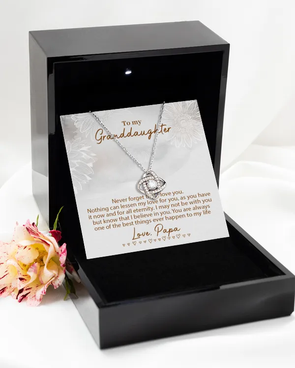 Love Knot Silver Necklace
