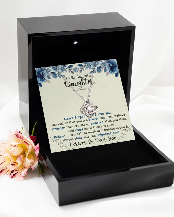 Love Knot Silver Necklace