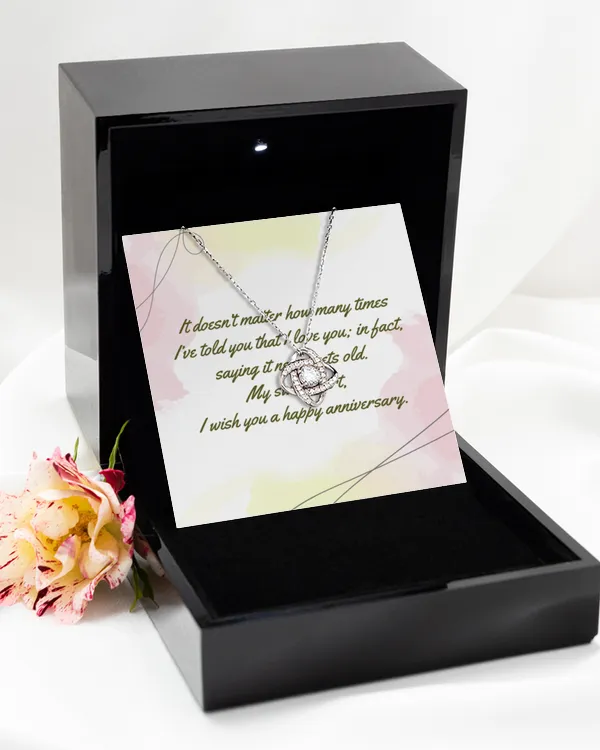 Love Knot Silver Necklace