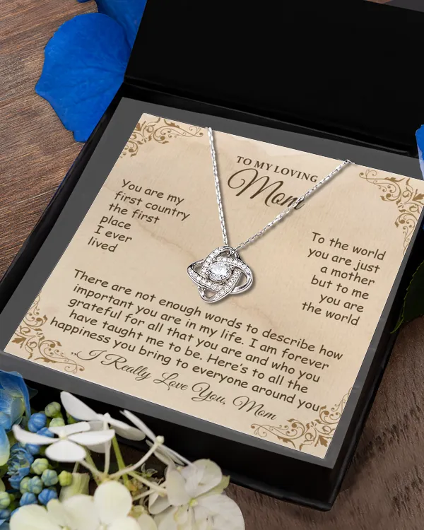 Love Knot Silver Necklace