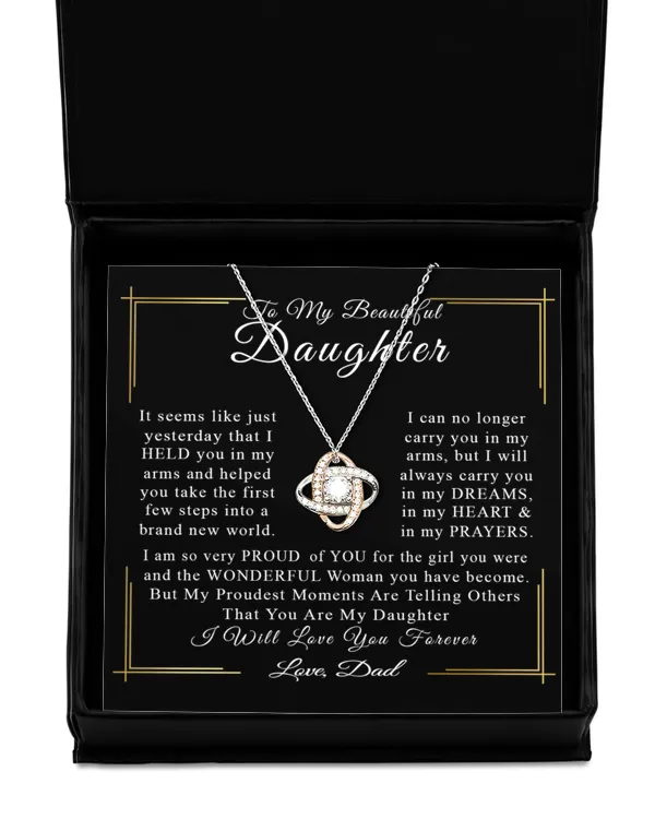Love Knot Rose Gold Necklace