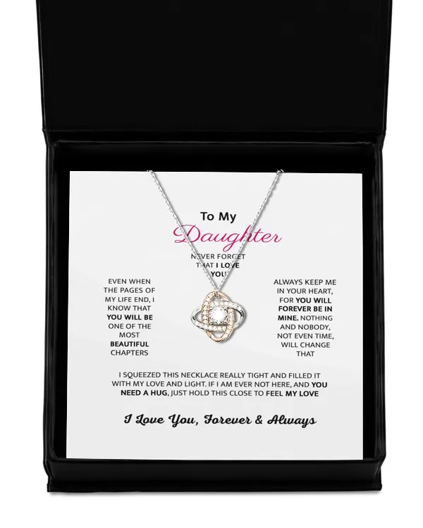Love Knot Rose Gold Necklace
