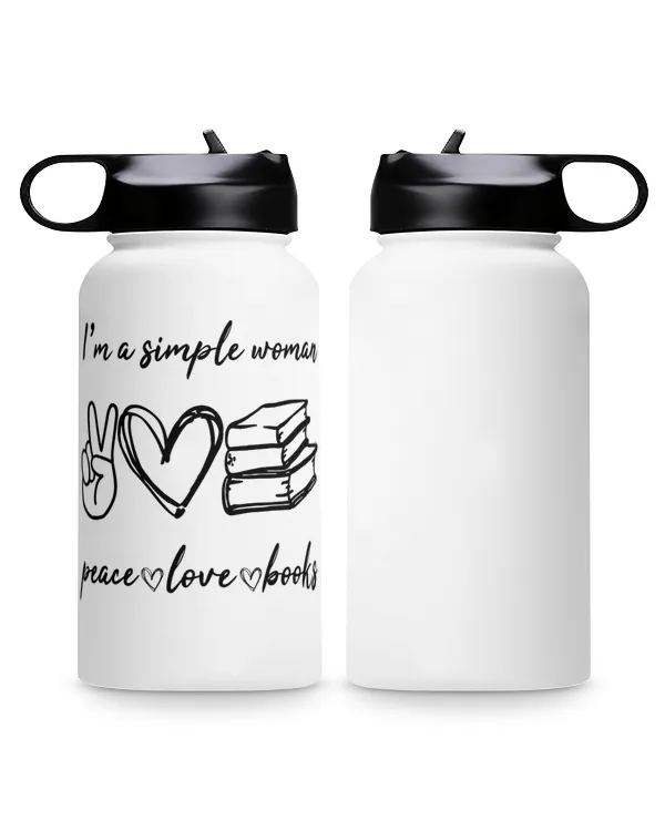 ETT484 I'm A Simple Woman Peace Love Books