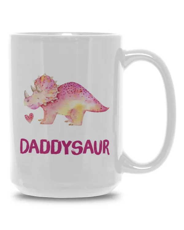 Personalised [TRICERATOPS] Funny [DaddySaur] Cute Dinosaur Gift / Family Mug, Personalized Mug, Gift for Dad, Father's Day Gift, Funny Dinosaur Mug, Mug For Dad, Butt Mug