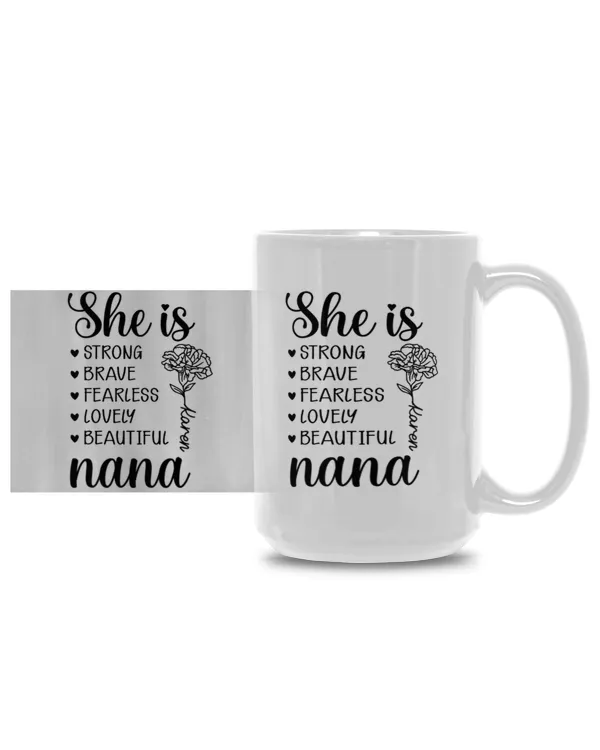 Mom She Is Strong - Personalized Mug, Gifts for Mom, Gift idea for Mom, Mother's day gift